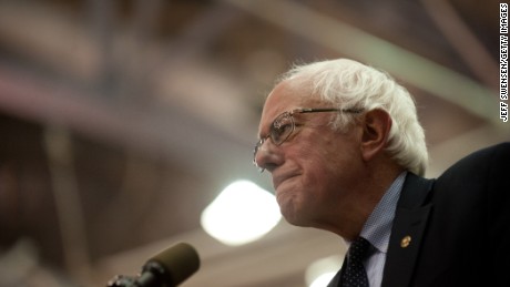 Democratic presidential candidate Bernie Sanders speaks at a rally at the Rec Hall at Penn State University on April 19, 2016 in University Park, Pennsylvania.